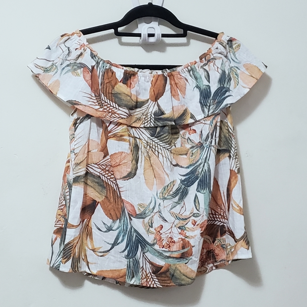 •••3/$30    a.n.a. off shoulder floral blouse